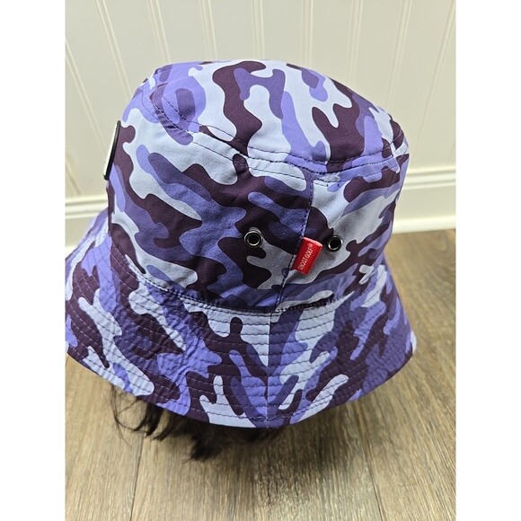 GHOST GOLF Bucket Hat Reversivle Purple Camo / Navy Blue Vented Lightweight S/M - Picture 3 of 13